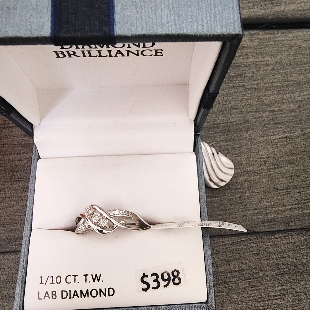 Silver Lab Diamond Ring